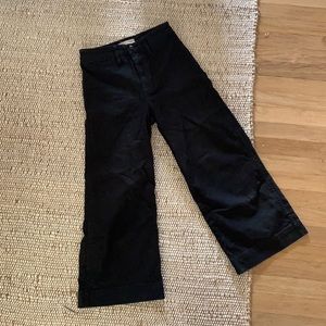 Madewell Wide Leg High Waisted Black Jeans